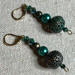 Patina Lever Back Earrings.
